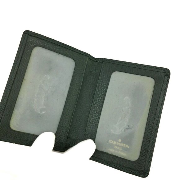 377068E V Louis Vuitton Wallet Taiga Porte Cartes Vertical Leather Pass Card Cas - Picture 5 of 9